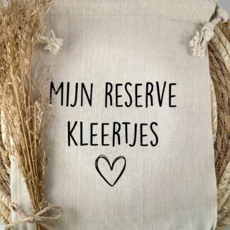 Bewaarzakje 'mijn reserve kleertjes'