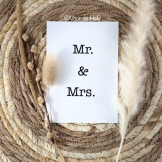 Kaartje 'Mr. & Mrs.'