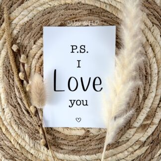 Kaartje 'P.S. I love you'