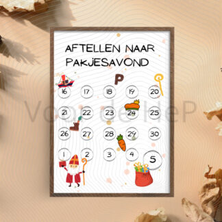 Aftelkalender 'aftellen naar pakjesavond'