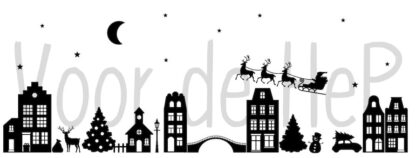 Raamsticker 'Kerstdorp'